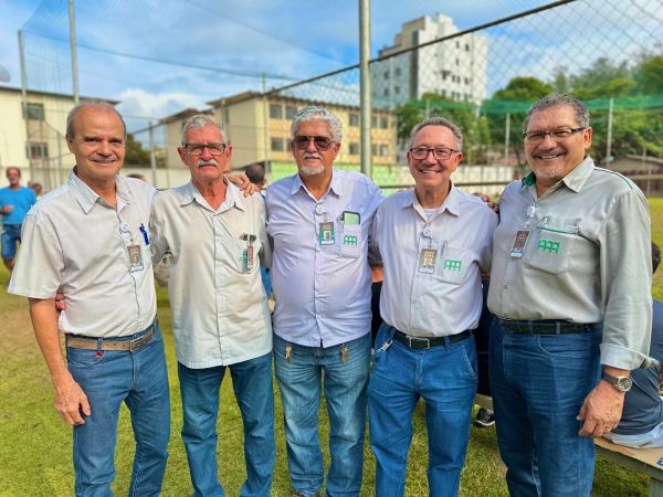 Paulo Martins, Sérgio Amintas, José Raimundo, Joaquim Cândido e Otávio Dutra. Diretores da AAPI acompanham tudo do Torneio Integração.