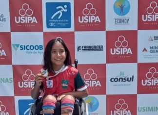 Maria Antônia atleta da equipe Sicoob Vale do Aço/Usipa conquista cinco medalhas de ouro no Meeting Paralímpico Loterias Caixa 2026