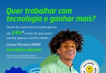 SENAI encerra na próxima sexta-feira as matrículas para cursos técnicos