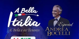 A BELLA ITÁLIA – ESPECIAL ANDREA BOCELLI CHEGA A IPATINGA EM OUTUBRO